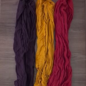 Set of Three Colorful Scarves